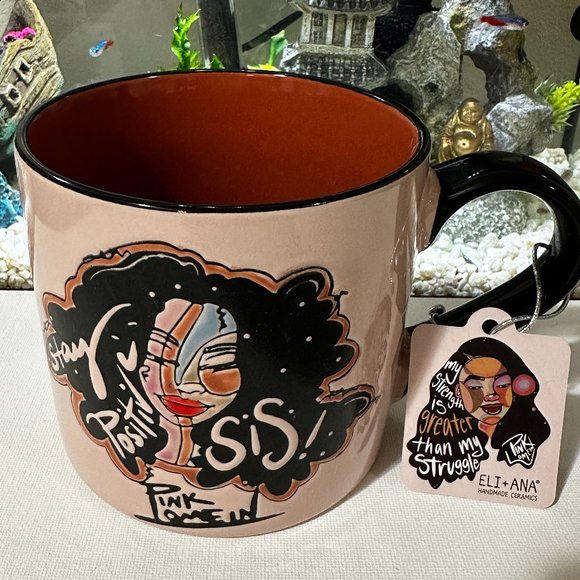 Pink Lomein Other - New Pink Lomein Eli Ana Coffee Tea Mug 18oz Choose - Stay Positive Sis